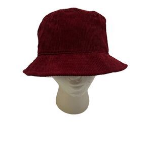 Steve Madden Corduroy One Size Wine Bucket Hat